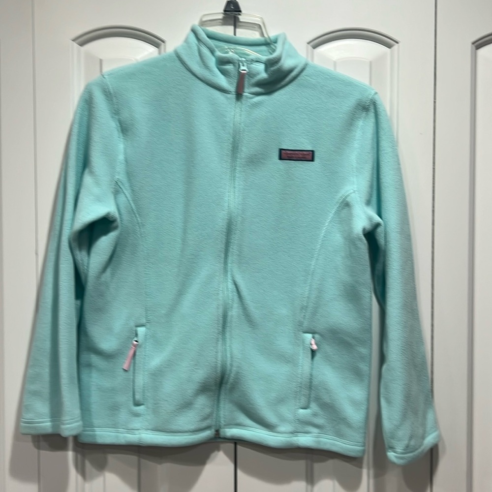 Vineyard Vines Girls Fleece- Front zip. Size: Large(14).  NEW